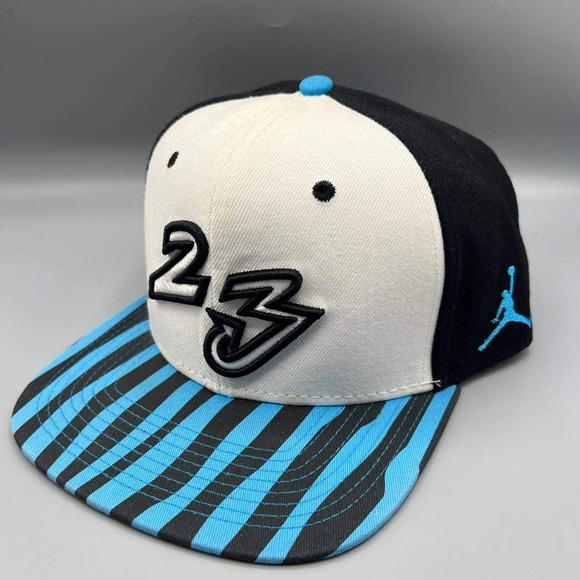 Air Jordan 23 Hat Men Blue‎ Black Embroidered Logo Jumpman Snap Back Cap - Picture 1 of 8